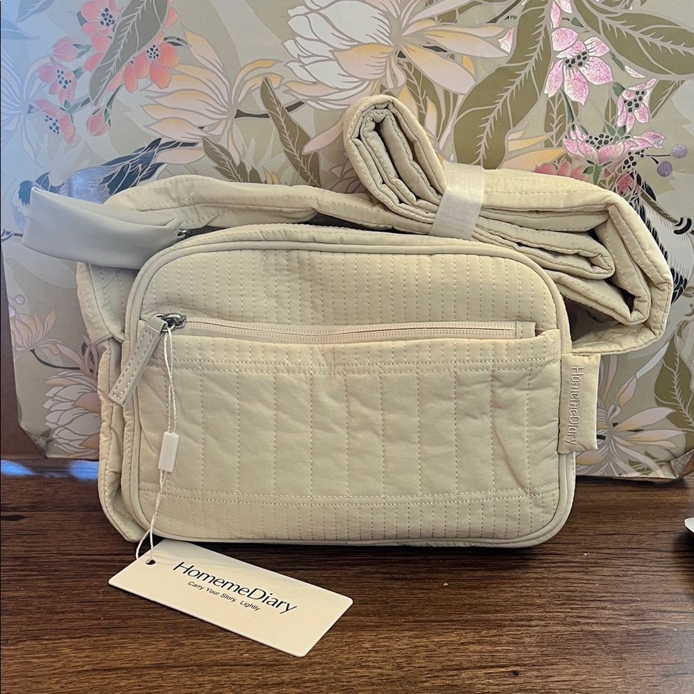 Cream Quilted Women's Bag